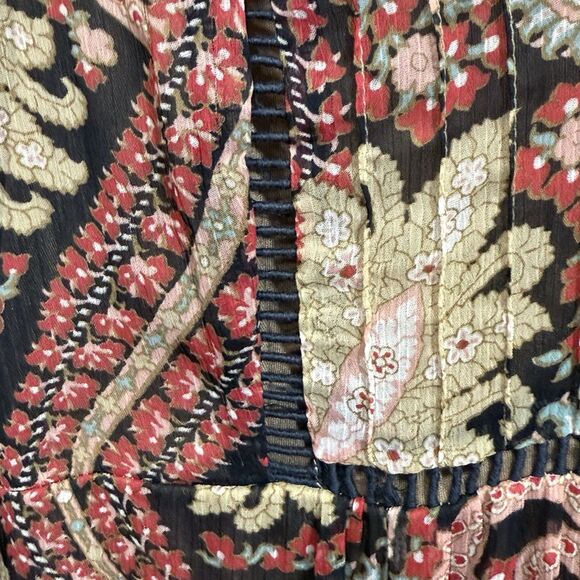 Anthropologie Ranna Gill Joss Kimono Dress Mini Paisley Boho Festival Size 4 - Picture 9 of 14